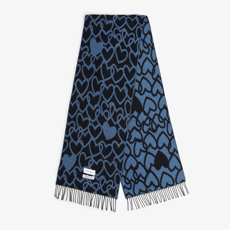 Affection Knit Scarf black/blue Rotholz