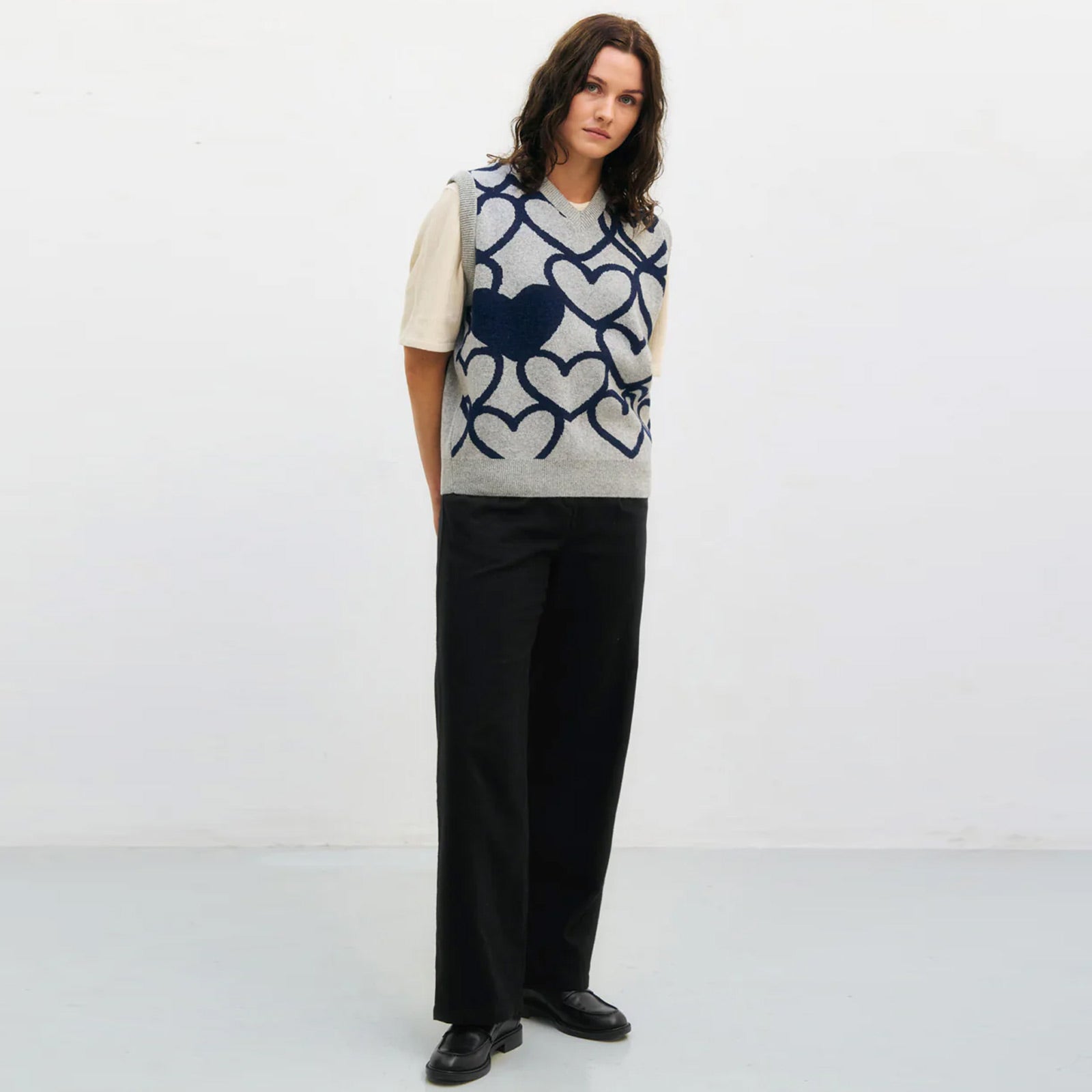 Affection Knit Vest grey melange Rotholz