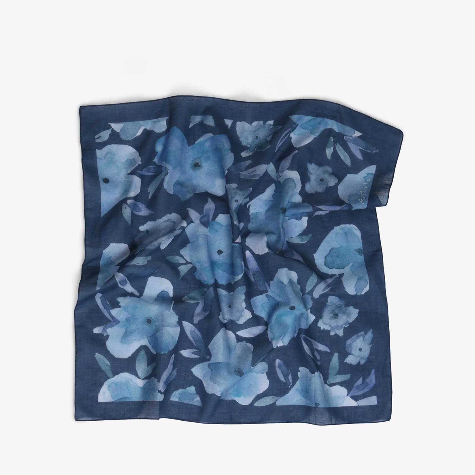 Bandana Navy Flower Rotholz