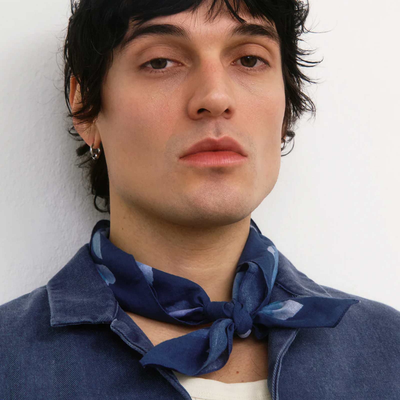 Bandana Navy Flower Rotholz