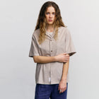 Bowling Shirt beige stripe Rotholz