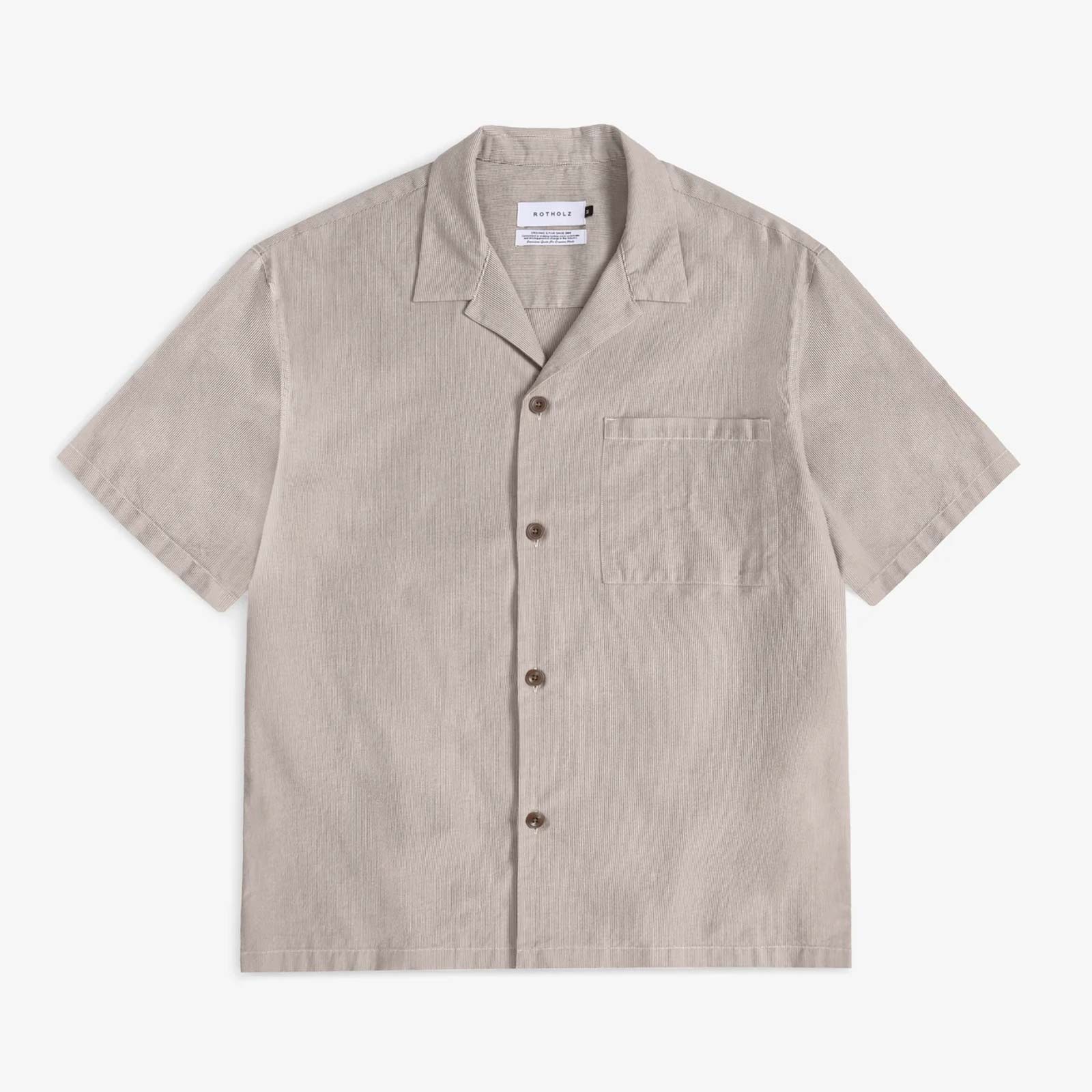 Bowling Shirt beige stripe Rotholz