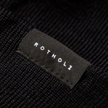 Classic Ribbed Beanie black Rotholz