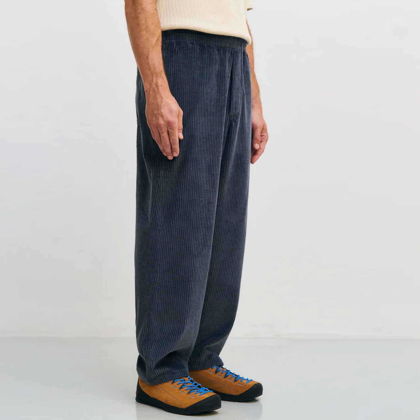 Cord Wide Pant stone blue Rotholz