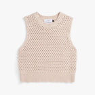 Cropped Knit Vest natural white Rotholz