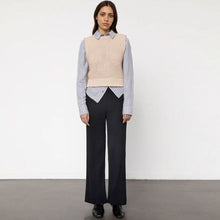 Cropped Knit Vest natural white Rotholz