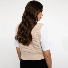 Cropped Knit Vest natural white Rotholz