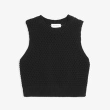Cropped Knit Vest true black Rotholz