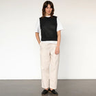 Cropped Knit Vest true black Rotholz