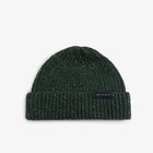 Cropped Ribbed Merino Beanie speckled green