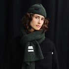 Cropped Ribbed Merino Beanie speckled green