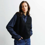Cropped Vest true black