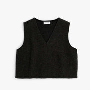 Cropped Vest true black