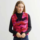Cropped Vest wavy pink