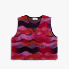 Cropped Vest wavy pink