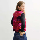 Cropped Vest wavy pink