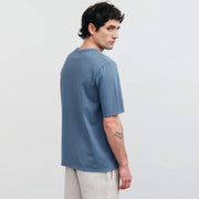 Dotted T-Shirt stone blue Rotholz