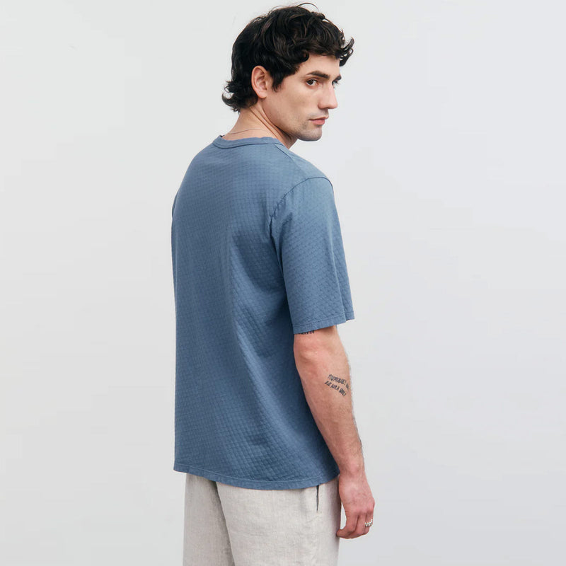 Dotted T-Shirt stone blue Rotholz