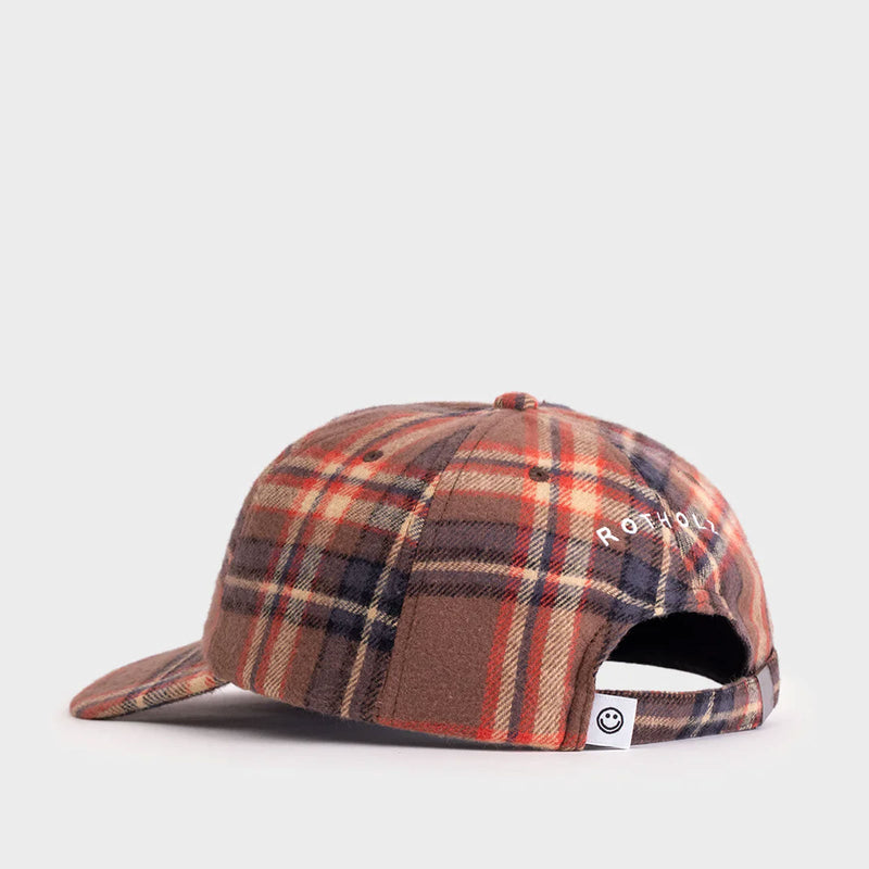 Flannel Floppy Cap twill brown Rotholz