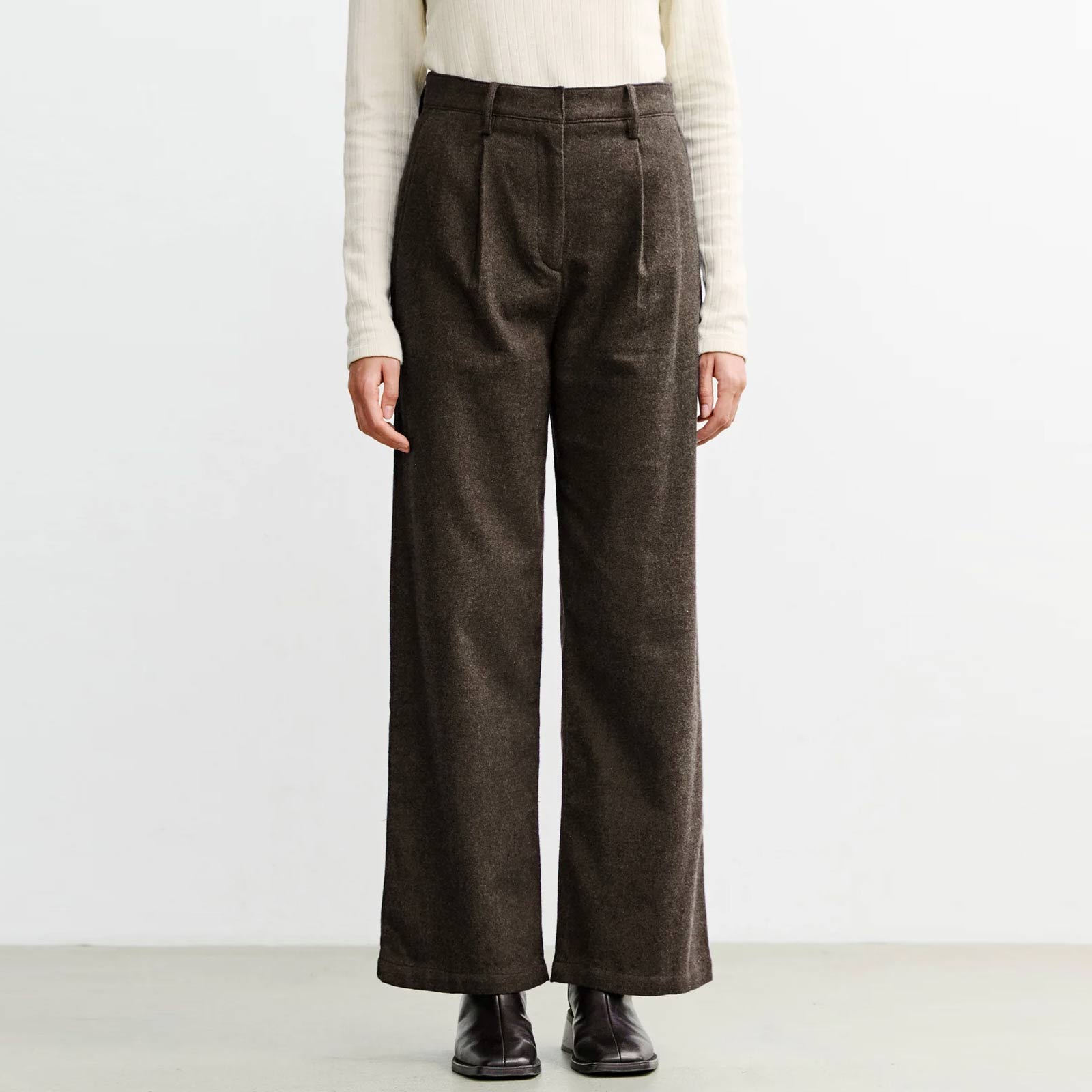 Flannel Pantalone black brown
