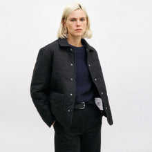 Flannel Quilt Jacket black hearts Rotholz