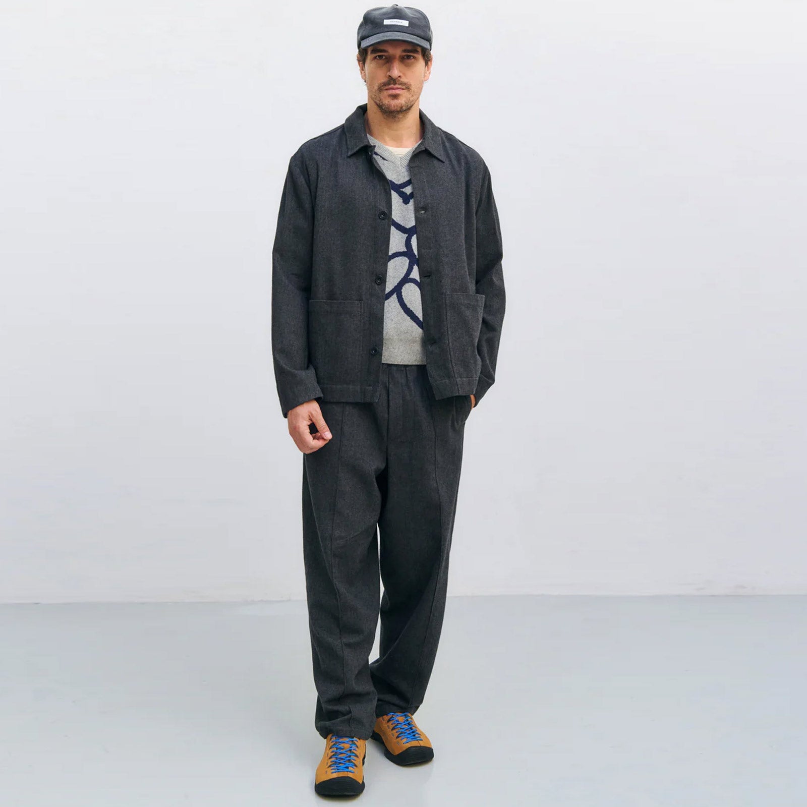 Light Overjacket herringbone grey Rotholz