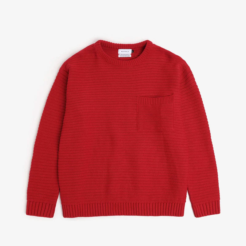 Loose Knit Jumper bright red Rotholz