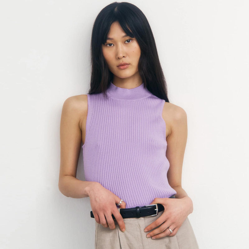 Merino Knit Singlet speckled pink Rotholz