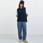 Oversized Vest dark aquarell Rotholz