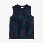 Oversized Vest dark aquarell Rotholz