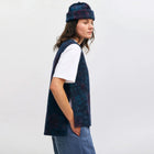Oversized Vest dark aquarell Rotholz
