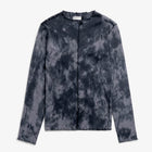 Pin-tucked Longsleeve black tie dye