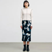 Pin-tucked Longsleeve natural white
