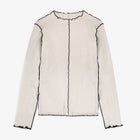 Pin-tucked Longsleeve natural white