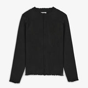 Pin-tucked Longsleeve true black