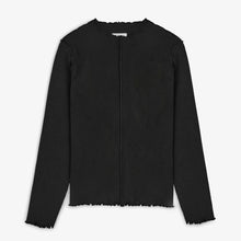 Pin-tucked Longsleeve true black