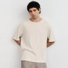 Ribbed T-Shirt natural undyed Rotholz