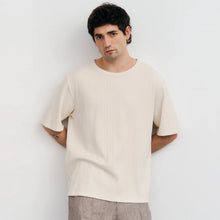 Ribbed T-Shirt natural undyed Rotholz