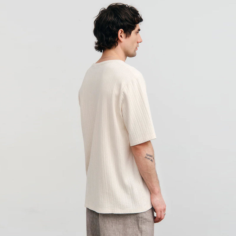 Ribbed T-Shirt natural undyed Rotholz