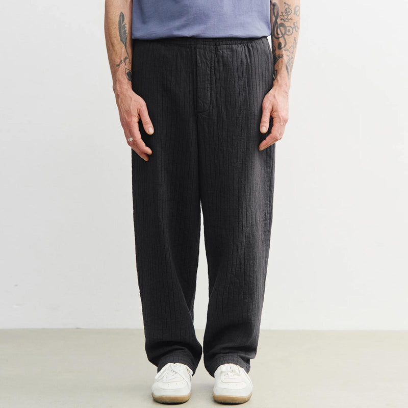 Ribbed Wide Pant faded black