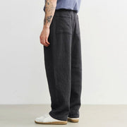 Ribbed Wide Pant faded black