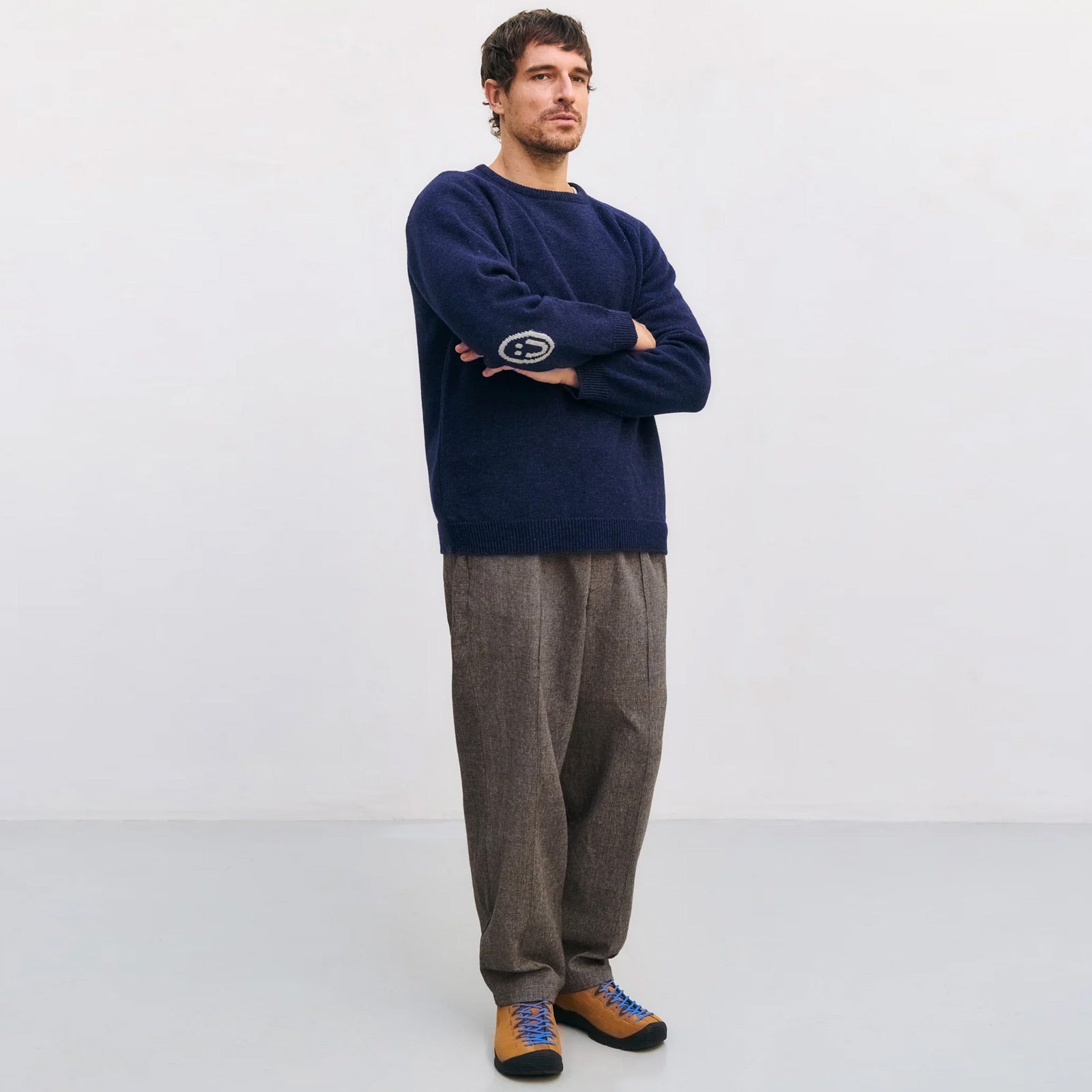 Smiling Knit Jumper blue melange Rotholz