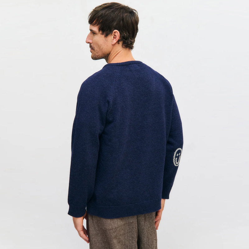 Smiling Knit Jumper blue melange Rotholz