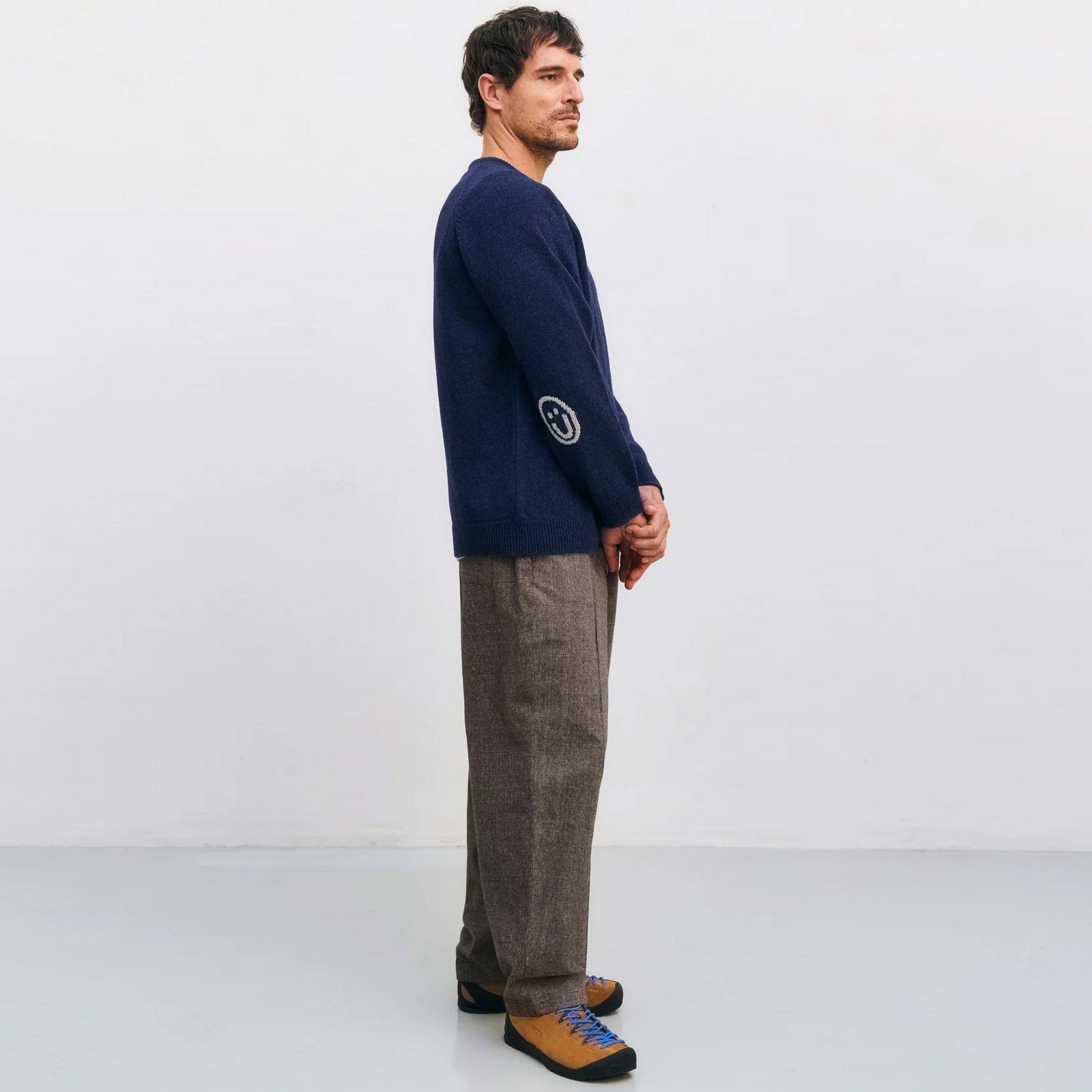 Smiling Knit Jumper blue melange Rotholz