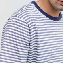 Striped T-Shirt blue stripe Rotholz