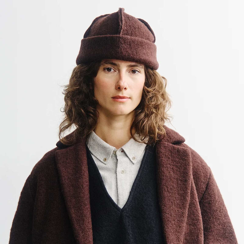 Toque Wool Blend Beanie rosewood brown
