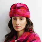 Toque Wool Blend Beanie wavy pink
