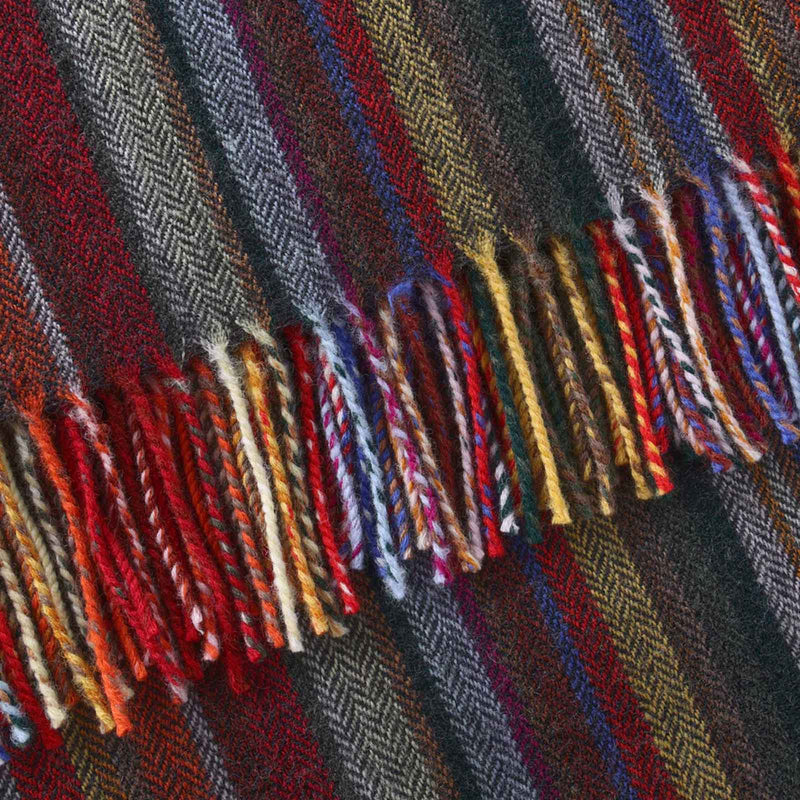 Woven Merino Scarf multi stripe Rotholz