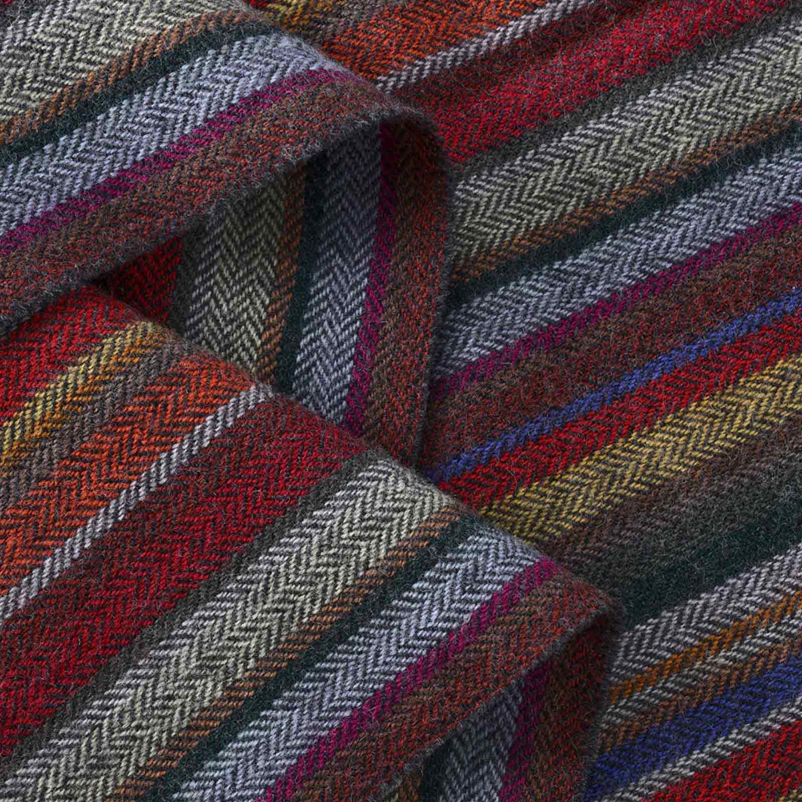 Woven Merino Scarf multi stripe Rotholz