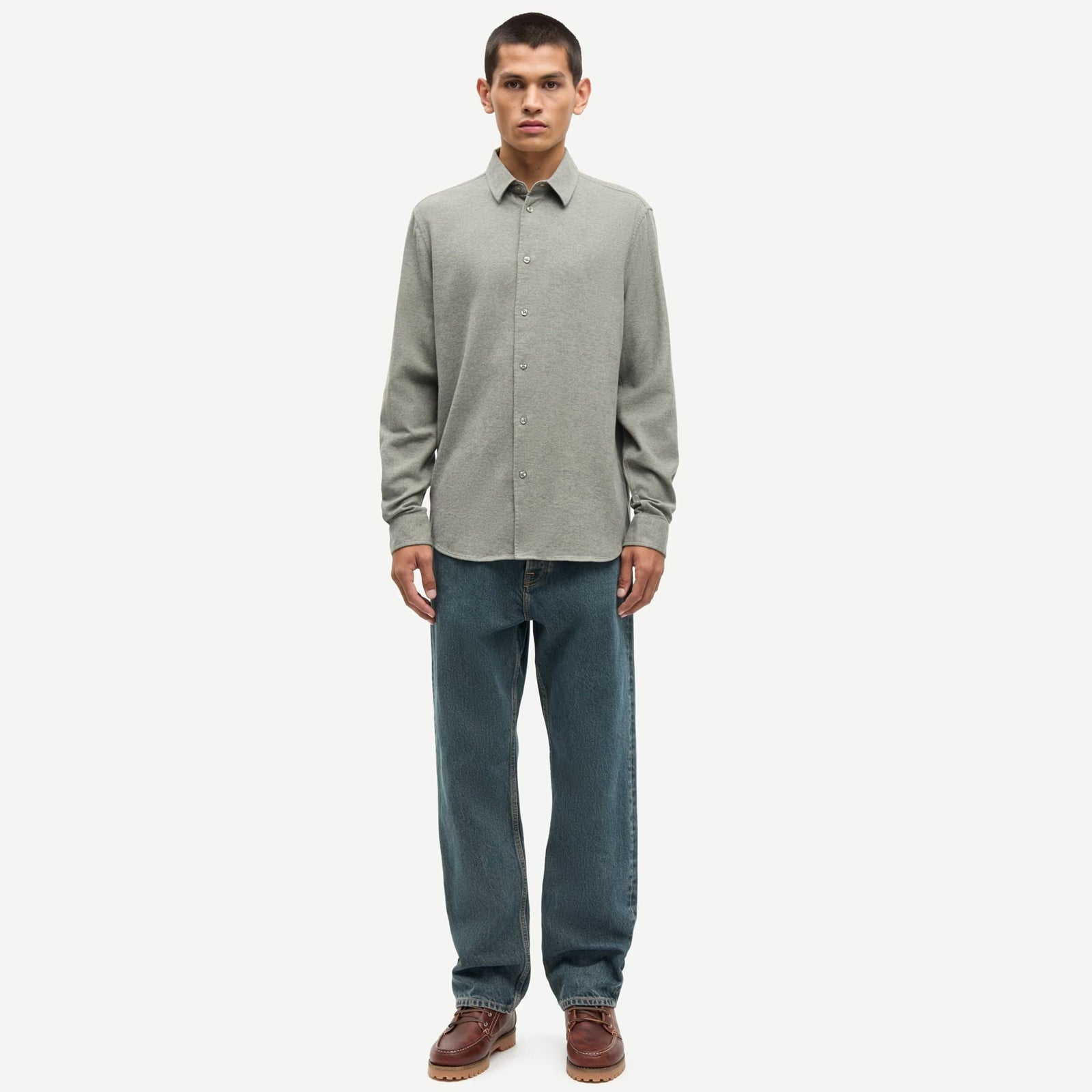 Liam NX Shirt 14039 elephant skin Samsoe Samsoe